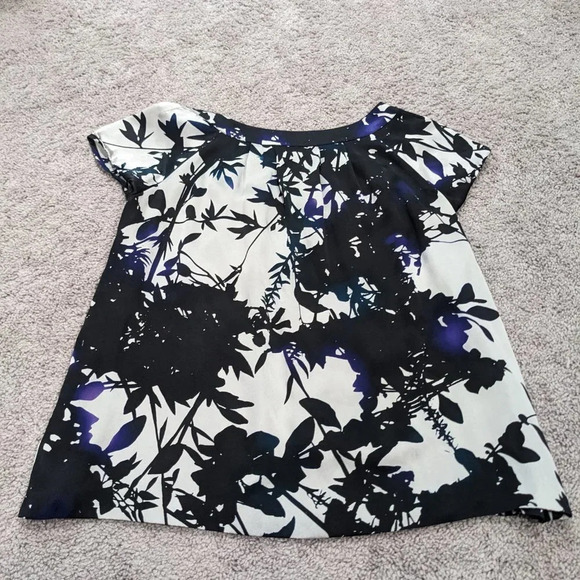 Theory Natasha Silk Floral Blouse Size Small - Picture 5 of 7